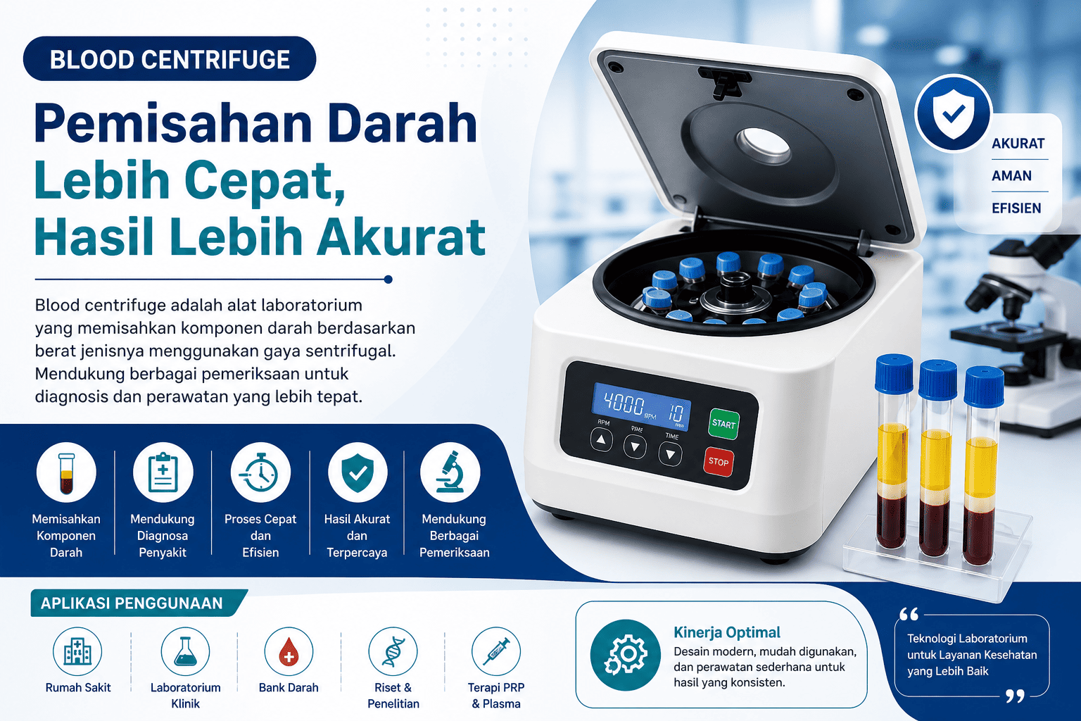 Fungsi Alat Kesehatan Blood Centrifuge dalam Dunia Medis